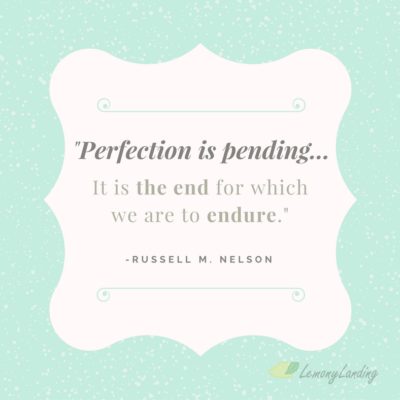Perfection is Pending: In Blogging and In Life